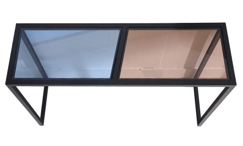 Console verre ESPRIT - Marron / Bleu